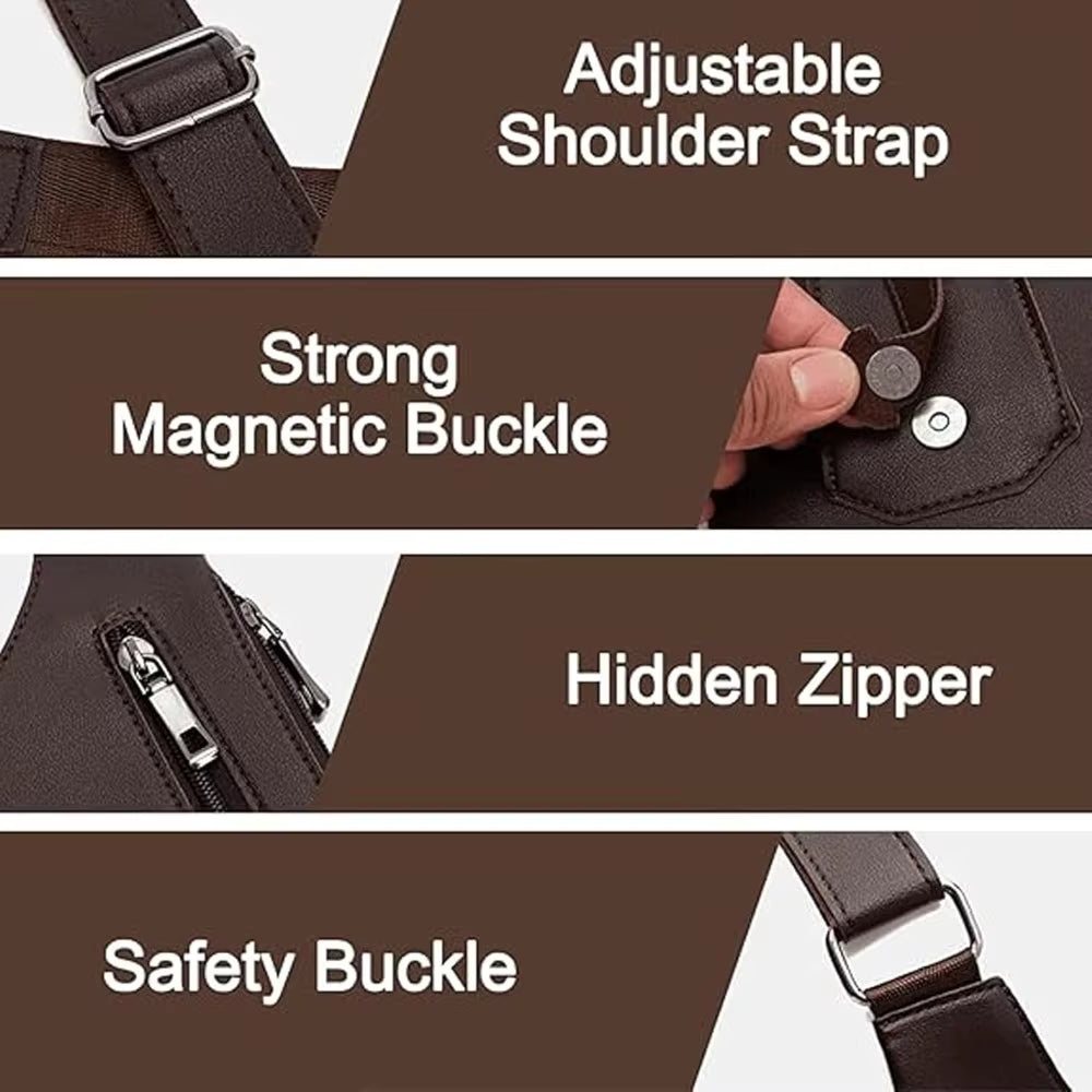 Men'S Shoulder Bag, Shoulder Straps with Multiple Pockets, Outdoor Anti-Theft Tactical Bag